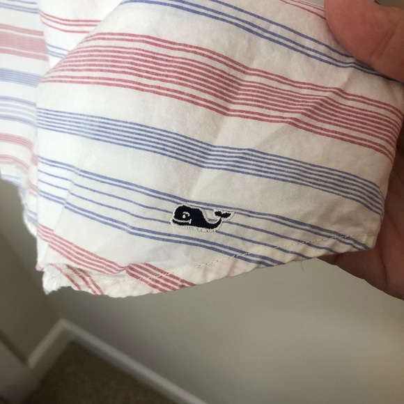 Vineyard Vines Patriotic Stripe Cotton Popover 6 - Picture 2 of 4